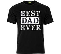 picontshirt Best Dad Ever Shirt, Funny Daddy T-Shirt, for Fathers Day - Black - XL