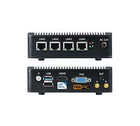 PICOPC Intel Celeron Quad Core J1900 4 LAN with 4G SIM interface, HDMI/Wifi NIC Firewall Router Fanless Mini PC Desktop Computer (4G, 2GB RAM / 60GB SSD)