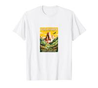 Picos de Europa Vintage Mountain Hiking Value Graphic T-Shirt, Men, White, S