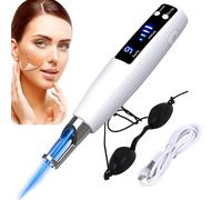 Picosecond Laser Pen, Skin Tags Remover Pen, Blue & Red Light, LCD Display, with 9 Modes, 4 Levels for Pigment, Scar, Mole, Dark Spot, Freckle Removal, with Glasses,Blue