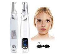 Picosecond Pen For Removing Skin Stains,Pen For Removing Moles Tattoo Freckles Dark Spot Skin Pigmentation Scars,9 Levels of Frequency + 4 Levels of Intensity,Skin Tag Removal Tool With Glasses,Blue