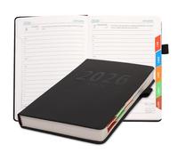 Picoway 2026 Planner A5 400 Pages - Weekly and Monthly Daily Calendar with Thick Paper, One Full Page Per Day Planners from Jan. 2026 - Dec. 2026, Black Hardcover Notebook ，8.3" x 5.7"