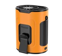 Picozon Portable Smart AI Fan, 9000 RPM Strong Airflow, Rechargeable 4 Speeds Hands-free Wearable Waist Clip Necklace Fan with 25H Non-Stop Cooling System for Outdoor, Hiking Jobsite Camping - Orange