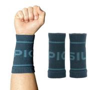 PICSIL - Cotton Sports Wristbands | Absorbent and Breathable | Ideal for Gym, Cross Training, Running and Tennis | Use with Grips | Unisex Design | Midnight