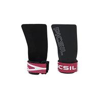 PICSIL Golden Eagle Hand Grips, Fingerless Grip Gloves Wrist Support for Weightlifting & Gymnastics with Micro-Diamond Technology for Magnesium Retention, Blocks Tears & Blisters, Purple, S/M
