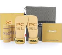 PICSIL Hawk Grips - No Chalk Grips, Grip on Clean Bars, Triple Layer, Includes Wristbands and Breathable Bag (Rise, G+)