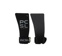 PICSIL - Heron Grips + Wristbands + Carry Bag | Full Hand Protection for Crosstraining & Gym | Use without Chalk | Hybrid Grip with PU, Aramid & Microfiber | Unisex, Moonless, G+