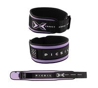 PICSIL - Weight Lifting Belt | Core & Back Support | Customizable with Patch Space | Ideal for Cross training, Squats & Barbell Exercises | Strength Belt for Women and Men | Amethyst, L