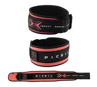 PICSIL - Weight Lifting Belt | Core & Back Support | Customizable with Patch Space | Ideal for Cross training, Squats & Barbell Exercises | Strength Belt for Women and Men | Coral, L