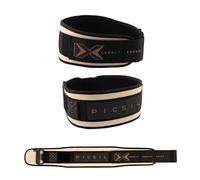 PICSIL - Weight Lifting Belt | Core & Back Support | Customizable with Patch Space | Ideal for Cross training, Squats & Barbell Exercises | Strength Belt for Women and Men | Sandstone, L