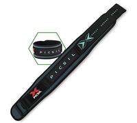 PICSIL Weight Lifting Belt, Workout Belt for Exceptional Core & Back Support, Weightlifting Belt Ideal for Squats, Lunges, & Barbell Exercises, Customizable with Space for Patches (S, Green)