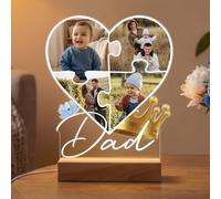 Pictalia - Personalised Photo Lamp for Dad - Personalised Father’s Day Gift Idea - High Definition Printing - Customised Father’s Day Gifts, Gift for Men - Base of Your Choice