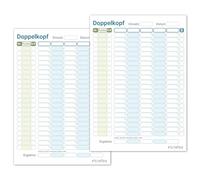 PICTALOO Doppelkopf Pad DIN A5 - 50 Sheets with Extra Large Squares & Modern Design - Made in Germany Game Pad on PEFC Paper - Senior Friendly Score Pad for Card Games (2)