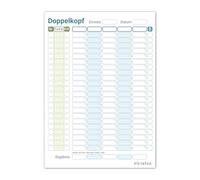 PICTALOO Doppelkopf Pad DIN A5 - 50 Sheets with Extra Large Squares & Modern Design - Made in Germany Game Pad on PEFC Paper - Senior Friendly Score Pad for Card Games (1)