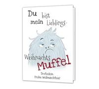 PICTALOO Funny Christmas Card Christmas Muff - Funny Card Christmas DIN A6 with Envelope, Christmas Greetings for All Anti-Christmas Friends, Take the Hectic Holidays with Humour