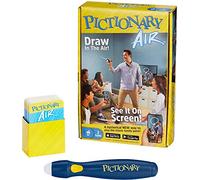 Pictionary Air - Family Drawing Game that Links to Smart Devices - Record & Share Drawings with App - Light-Up Pen & Clue Cards - Gift for Kids 8+