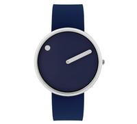 PICTO® 40 mm/Midnight Blue Dial/Midnight Blue Bio Based TPU Strap Watch, Blue, 40 mm, Danish Design