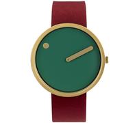 Picto 43377 Unisex Red Leather Strap Watch