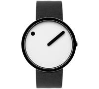 Picto 43379 Unisex Black Leather Strap Watch 40mm