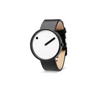 Picto 43379 Unisex Black Leather Strap Watch 40mm