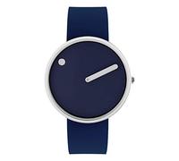 Picto Unisex Quartz Watch, 40mm Stainless Steel case with Navy Blue dial and Navy Blue Silicone Strap