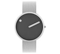 Picto Unisex Quartz Watch, 40mm Stainless Steel case with Steel mesh Bracelet and Thunder Grey dial