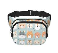 pictorial avatar Printed fashionable waist bag, unisex messenger bag, fashionable travel waist bag