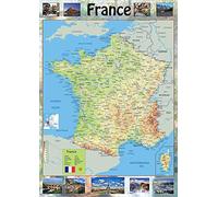 PIctorial Map of France - Size A2-59.4 x 42cm - Paper Laminated