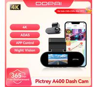 Pictrey A400 4K Dash Camera with WiFi ADAS Night Vision 1.9'' IPS Screen Support 24H Parking Monitor