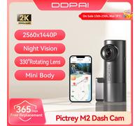 Pictrey M2 Dash Cam 2K Night Vision Support 24H Parking Monitor Smart Voice WIFI & App Control Car Camera Dashcam