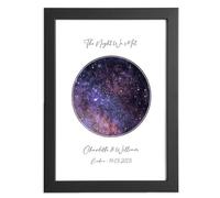 Picture A Gift Personalised The Night We Met Star Chart astronomical poster print, framed/unframed