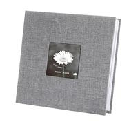 Picture Album Book - Textile Cover in Classic Design, Front Frame Display Panel Function, Case Organiser System with High Capacity, Format for Long-Term Keepsakes Storage | For Anniversaries