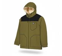Picture Organic Clothing - Organic Cotton Sweatshirt Hood - Basement Plush Zip Hoodie Tobacco for Men - Size M - Khaki Khaki
