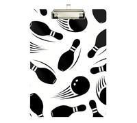 Picture clipboard Bowling White Black Hard Board for Nursing Student Trade Quest Size 9 x 12.5 Tabla para escribir con Clip