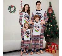 (Picture color, Mom 3XL) Christmas pajamas for the whole family, home clothes for babies, boys, girls, women's clothing, men's clothing, snowman parent-child clot...