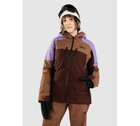 Picture Organic Clothing - Breathable waterproof ski jacket - Exa Jkt Paisley Cocoa Chicory for Women - Size S - Brown Brown S