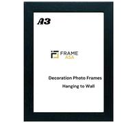 Picture Frame A3 A4 A5 Size Home Decoration Photo Frames - Wood Poster Frame Wall Mountable Modern Certificate Document Frames White Black Oak (Black, A3)
