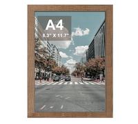 Picture Frame A4, Versatile A4 Picture Frame 21 x 29.7cm, Display, Landscape or Portrait Orientation, Wall-Mount & Desk Stand (Beech wood, A4)