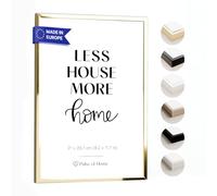 Picture Frame Aluminium DIN A4 (21 x 29.7 cm) in Gold - Thin Frame Ideal for Photos, Posters, Children's Drawings & Art - Decoration for Children's Room and Living Area - Perfect for Modern Wall
