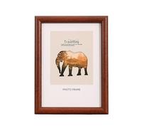 Picture Frame, Desktop Wall Mount Vertical Imitation Wood Texture Nordic Style Photo Frame With Clear Scratch Resistant Panel, For Home Decor Display Frames Gift Tan S