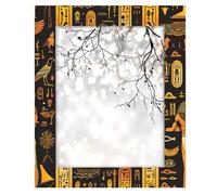 Picture Frame Egyptian Two People And Hierogl, Wooden Photo Showcaser Home Decor, Photo Collage Frame for Wall and Desktop 11x14inch
