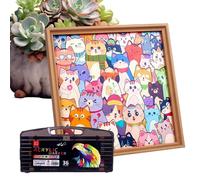 Picture Frame for Puzzle - Educational Cute Home Decor | Cartoon Cat Hand-Drawn Puzzle Frame,for Home Classroom Birthday Christmas Children's Day Decoration Display