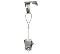 Picture Frame Hanging Chrome Moulding Hooks with Steel Cable Wire & Zipper Hooks Rope Traditional Dado Rail Hook for Hanging Picture Frame Art Work Frame Cable Wire Rope Kit Pack of 1.