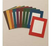Picture Frame Mounts,Available in packs of 5 or 10, Assorted Colours, Blacks/Whites/Greens/Reds/Blues/Browns (10, 10" x 8" to fit 7" x 5" image)