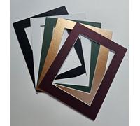 Picture Frame Mounts,Available in packs of 5 or 10, Assorted Colours, Blacks/Whites/Greens/Reds/Blues/Browns (5, 10"x8" to fit 8"x6" image)