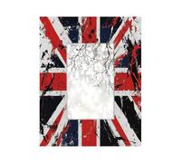 Picture Frame Union Jack, Wooden Photo Showcaser Home Decor, Photo Collage Frame for Wall and Desktop 4x6inch