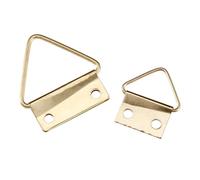 Picture Frame Wire D Rings Zinc Alloy Triangle D Lock Picture Hanging Hooks and Screws Gold Multiple Sizes 30 Pcs(A 20pcs 16x17mm)