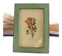 Picture Frames - Antique Picture Frames | Retro Green Photo With Wall Hooks, Antique Ornate Design For Home, 3x5 Inch Tabletop And Wall Mount Display, Distressed Design For Wedding Photos