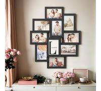 Picture Frames Collage, 10-Opening 4x6 Photo Collage Frame for Wall Decor, MDF, Black