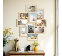 Picture Frames Collage, 10-Opening 4x6 Photo Collage Frame for Wall Decor, MDF, Natural Beige
